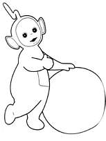 coloriage teletubbies et son ballon